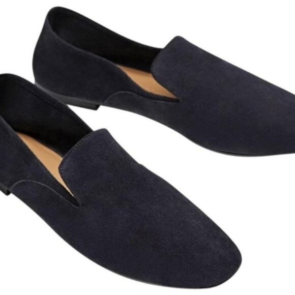 Zara Trafaluc Natural Beige Suede Leather Slip-On Loafers - Picture 6 of 6